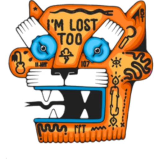 🐯 Стикер «Fistfulofworms» для Telegram