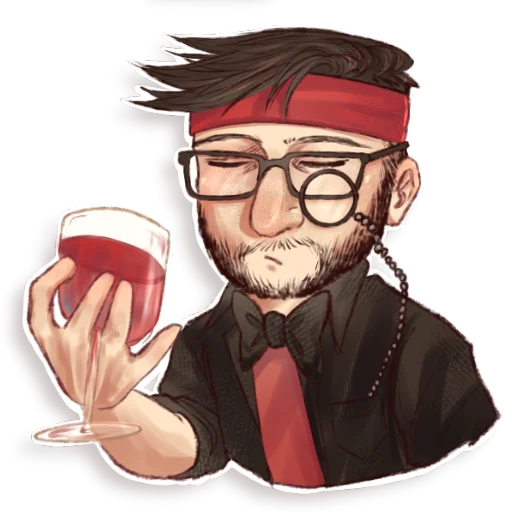 🍷 Стикер «Flackjk chort» для Telegram