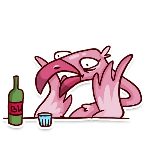 🍾 Стикер «Flamingo» для Telegram