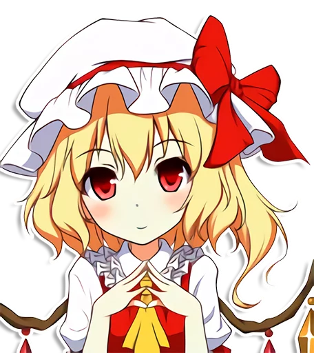 😼 Стикер «the most kawaii stickers in the world (Flandre)» для Telegram