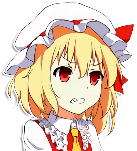 😠 Стикер «the most kawaii stickers in the world (Flandre)» для Telegram