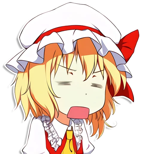 😑 Стикер «the most kawaii stickers in the world (Flandre)» для Telegram