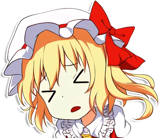 😣 Стикер «the most kawaii stickers in the world (Flandre)» для Telegram