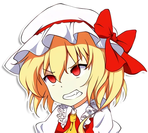 😡 Стикер «the most kawaii stickers in the world (Flandre)» для Telegram
