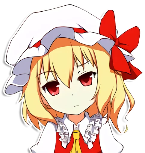 😕 Стикер «the most kawaii stickers in the world (Flandre)» для Telegram