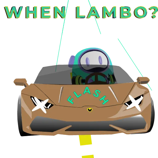 🚗 Стикер «Flashloans.com» для Telegram