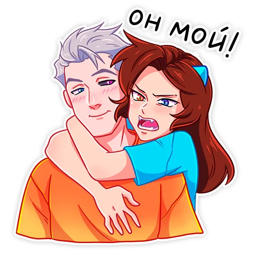 😈 Стикер «Фласка и Скретч» для Telegram