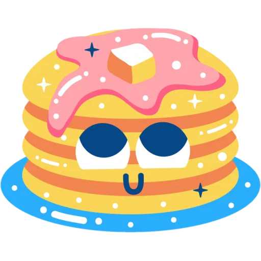 🌚 Стикер «flat food» для Telegram