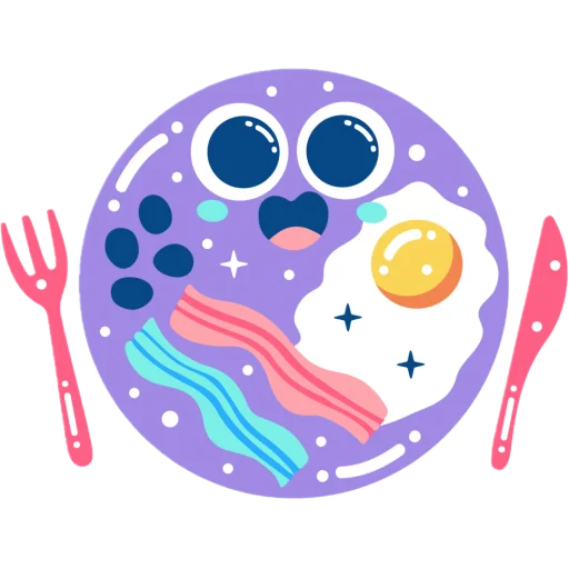 🍽 Стикер «flat food» для Telegram