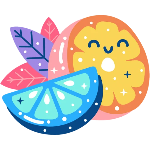 Стикерпак flat food для Telegram