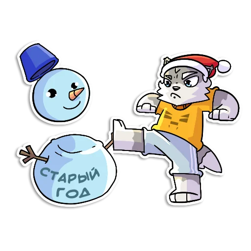 ☃️ Стикер «Новогодний Flazin» для Telegram