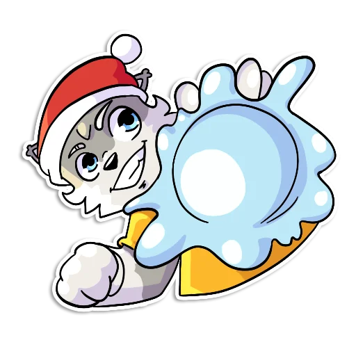 🌨 Стикер «Новогодний Flazin» для Telegram