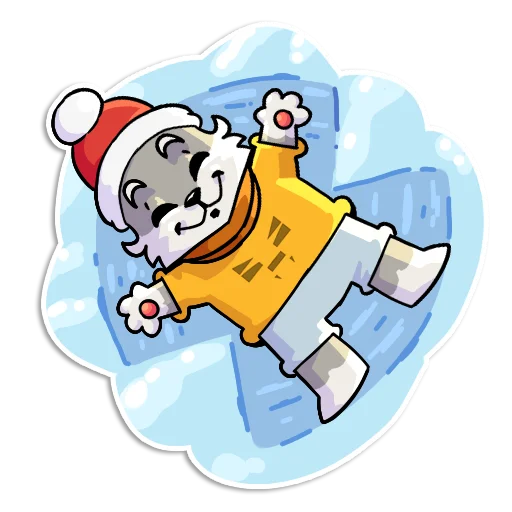😇 Стикер «Новогодний Flazin» для Telegram
