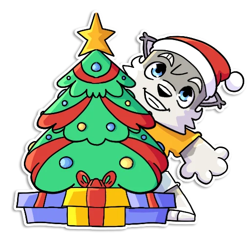 🎄 Стикер «Новогодний Flazin» для Telegram