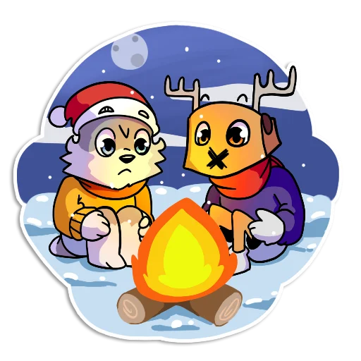 🔥 Стикер «Новогодний Flazin» для Telegram