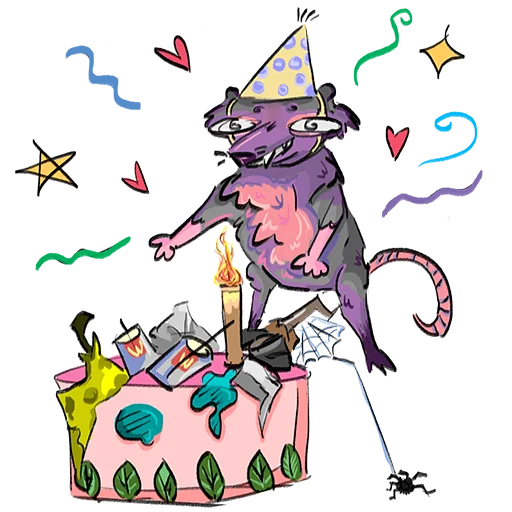 🎉 Стикер «mimiopossum» для Telegram