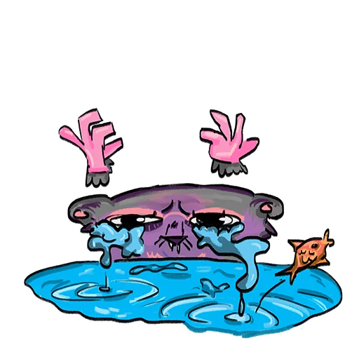 😭 Стикер «mimiopossum» для Telegram