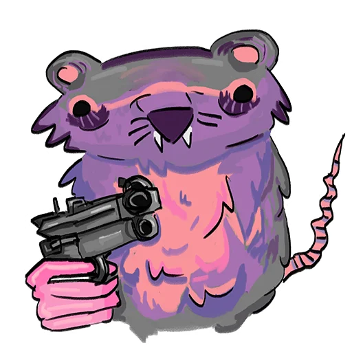 🔫 Стикер «mimiopossum» для Telegram