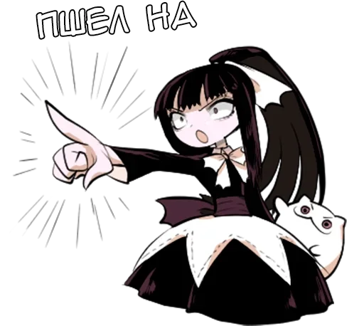 🌟 Стикер «Флора-тян» для Telegram