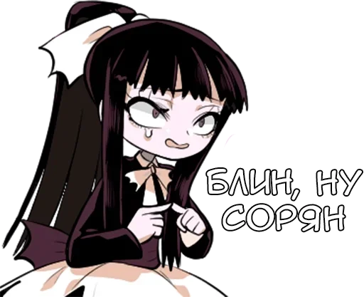 🌟 Стикер «Флора-тян» для Telegram