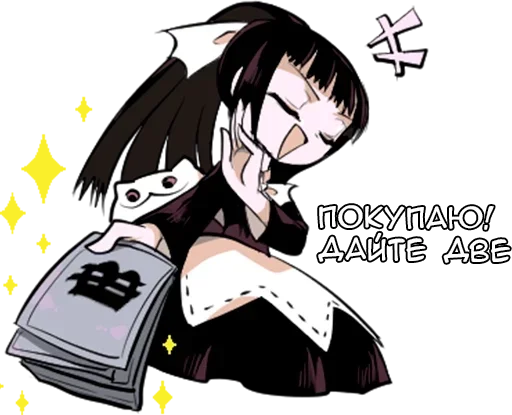 🌟 Стикер «Флора-тян» для Telegram