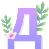 Стикер 5 Цветочный 6