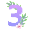 Стикер 9 Цветочный 6