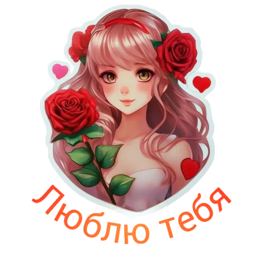 🌹 Стикер «Flower girls» для Telegram