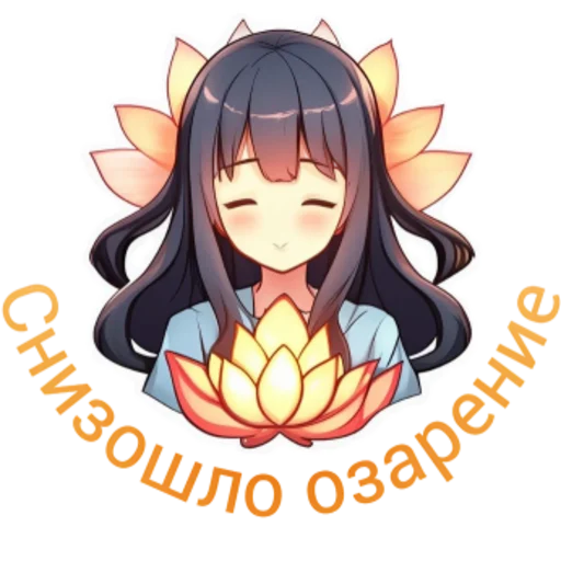😇 Стикер «Flower girls» для Telegram