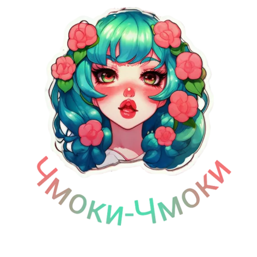 😙 Стикер «Flower girls» для Telegram