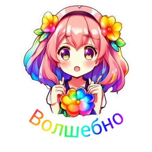 🔮 Стикер «Flower girls» для Telegram