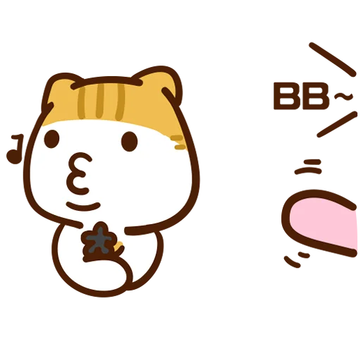😌 Стикер «Meow家族及月巴豬仔» для Telegram
