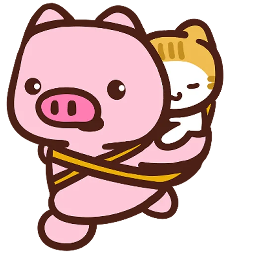 Стикерпак Meow家族及月巴豬仔 для Telegram