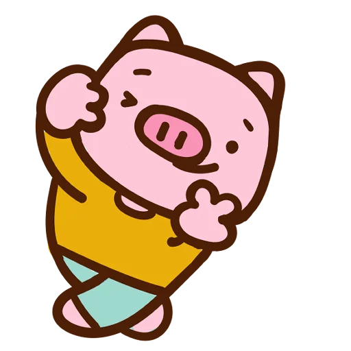 🤪 Стикер «Meow家族及月巴豬仔» для Telegram