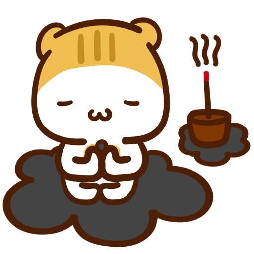 🙏 Стикер «Meow家族及月巴豬仔» для Telegram