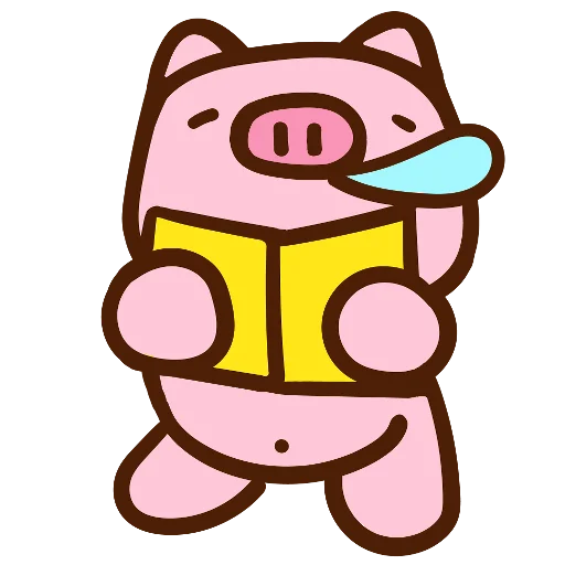 🥱 Стикер «Meow家族及月巴豬仔» для Telegram