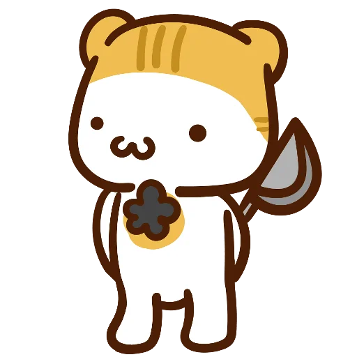 😗 Стикер «Meow家族及月巴豬仔» для Telegram