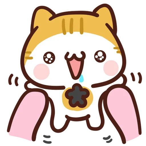 🤗 Стикер «Meow家族及月巴豬仔» для Telegram