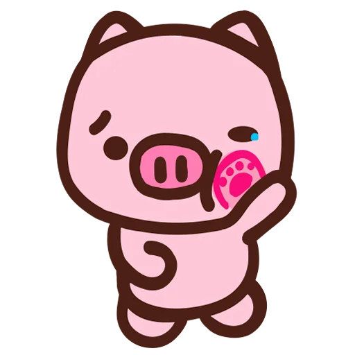 😢 Стикер «Meow家族及月巴豬仔» для Telegram