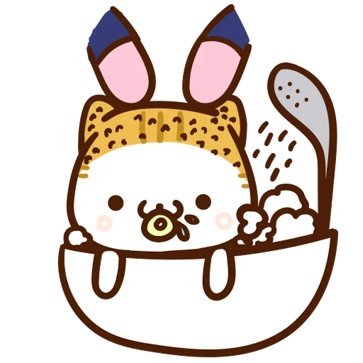 😋 Стикер «Meow家族及月巴豬仔» для Telegram