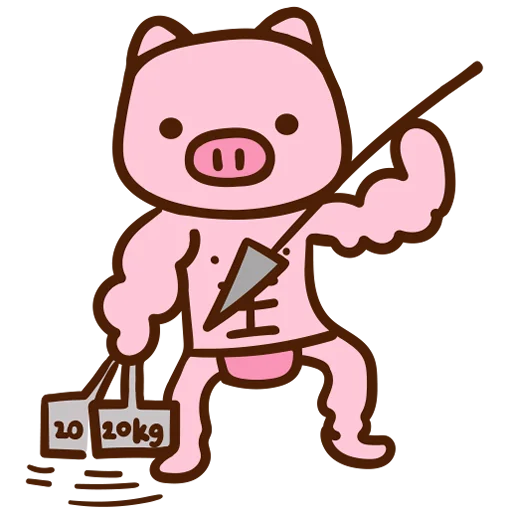 😠 Стикер «Meow家族及月巴豬仔» для Telegram