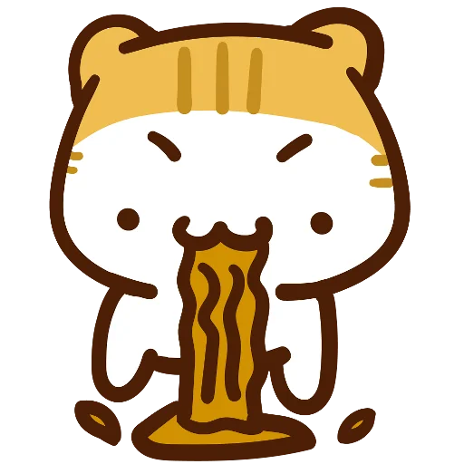 🤮 Стикер «Meow家族及月巴豬仔» для Telegram