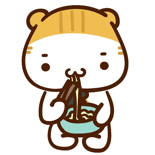 🤤 Стикер «Meow家族及月巴豬仔» для Telegram