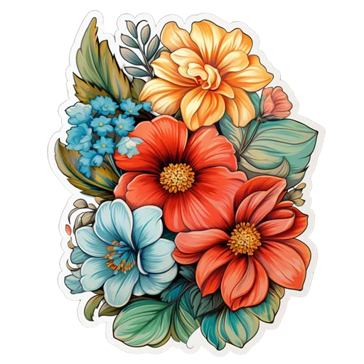 🌺 Стикер «Цветы 8 марта» для Telegram