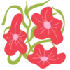 🌺 Эмодзи «Розовые буквы и эмодзи с цветами» для Telegram