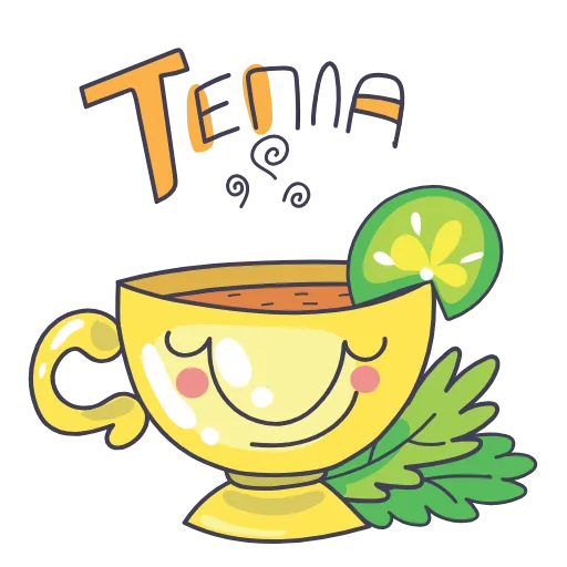 ☕️ Стикер «Весна и цветы» для Telegram