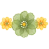 Стикер 12 Watercolor Flowers