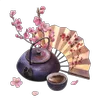 Стикер 51 Flowers, tea and peace