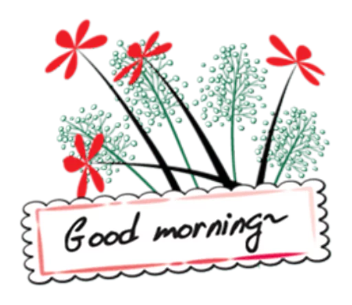 🌝 Стикер «Flowers and greeting card» для Telegram