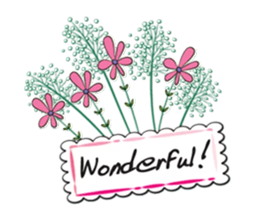 😍 Стикер «Flowers and greeting card» для Telegram